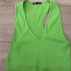 Zara green cropped tank 💚